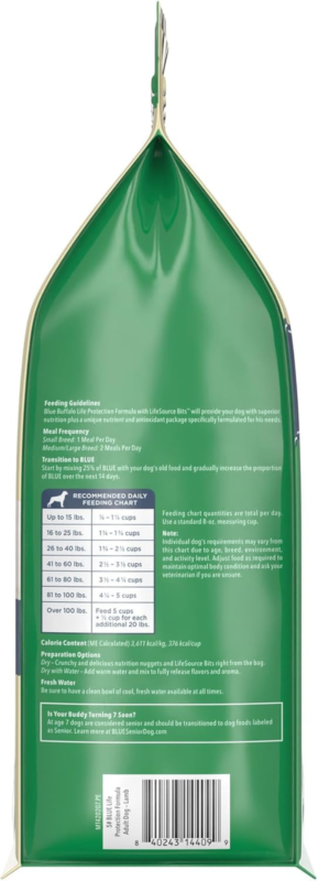 Blue Buffalo Life Protection Formula Adult Dry Dog Food, Helps Build and Maintain Strong Muscles, Made with Natural Ingredients, Lamb & Brown Rice Recipe, 5-lb. Bag : Pet Supplies
