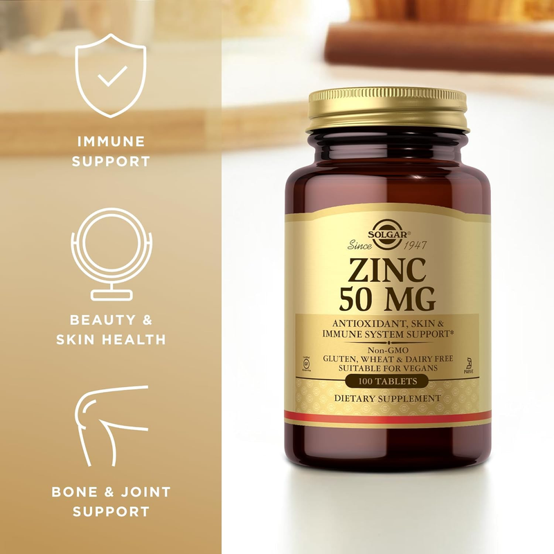Solgar, Zinc 50 Mg, 100 Tablets : Health & Household