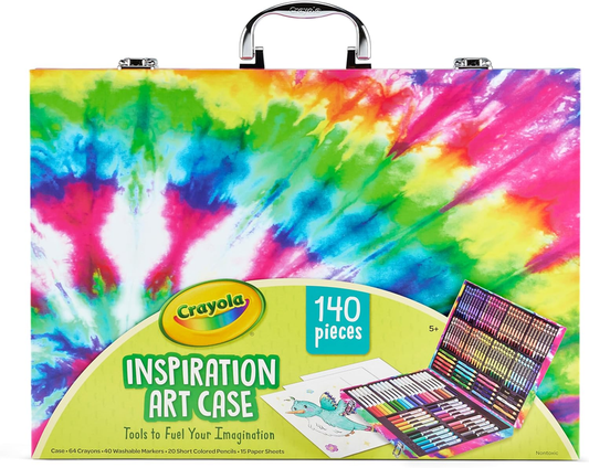 Crayola Inspiration Art Case Coloring Set - Tie-Dye (140ct), Art Supplies Set For Kids, Easter Basket Stuffer, Gift for Girls & Boys, Ages 5+ [Amazon Exclusive] : Toys & Games