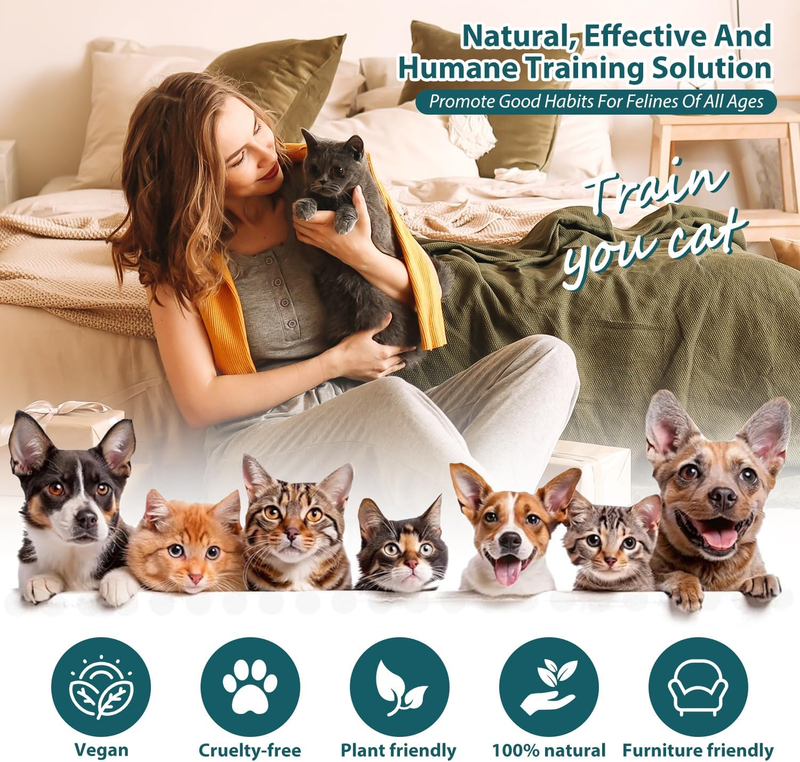 Acctndok Enhanced Cat Deterrent Spray, Natural Safe Cat Repellent Indoor and Outdoor, Effective Cat Scratch Deterrent Training Aid for Furniture, Sofas, Rugs, Curtain Protection (Citrus) : Pet Supplies