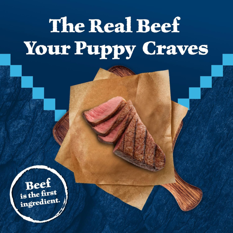 Blue Buffalo Wilderness High-Protein Rocky Mountain Recipe Dry Food for Puppies, Red Meat & Grains, 4.5-lb Bag