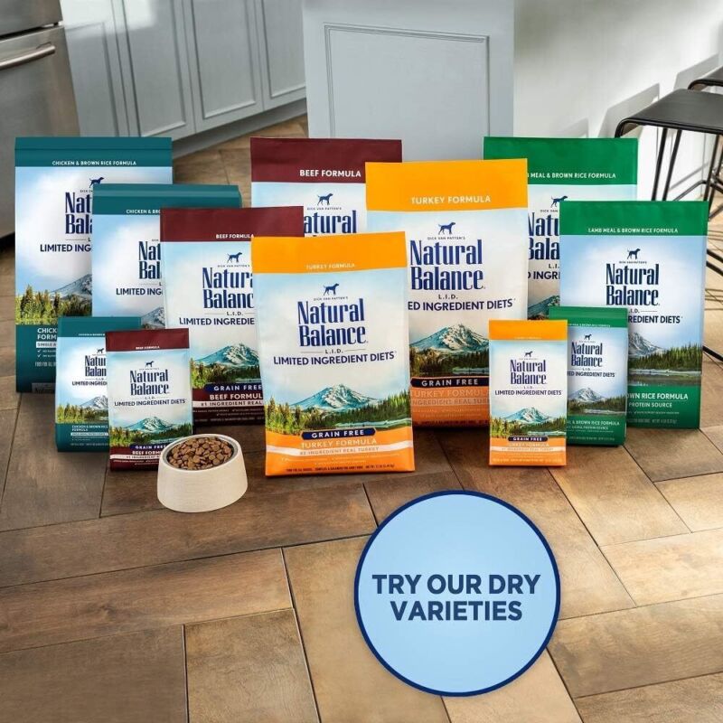 Natural Balance Limited Ingredient Adult Dry Dog Food with Healthy Grains, Lamb & Brown Rice Recipe, 4 Pound (Pack of 1) : Pet Supplies