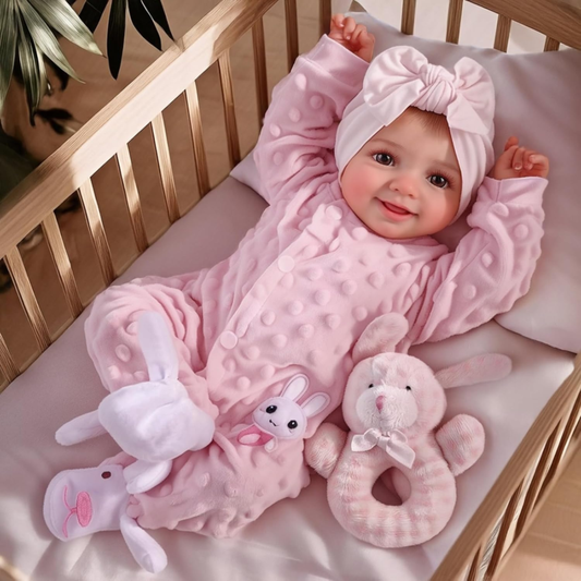 BABESIDE Reborn Baby Dolls Sunny - 17Inch Cute Soft Vinyl Realistic Baby Doll Poseable Smiling Real Life Baby Dolls with Complete Accessories for 3+ Years Old Gifts : Toys & Games