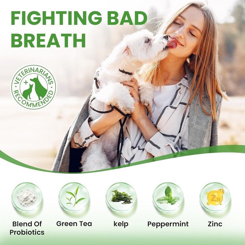 Dog Teeth Cleaning Powder, Dog Dental Powder and Cats Breath Freshener, Plaque Off Pet Tooth Cleaning lab co, Bad Breath & Tartar Remover for Dogs, Dog Teeth Cleaning with Enzymes- 60-Day Supply -Mint : Pet Supplies