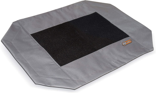 K&H Pet Products Dog Cot Replacement Cover, Designed to fit K&H Medium Pet Cots (Sold Separately), Indoor Outdoor, Breathable Cooling Mesh Center, Machine Washable - Medium 32 X 25in Gray : Pet Supplies