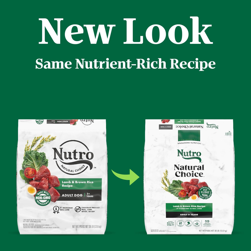 Nutro Natural Choice Adult Dry Dog Food, Lamb and Brown Rice Recipe, 30 lbs. : Pet Supplies