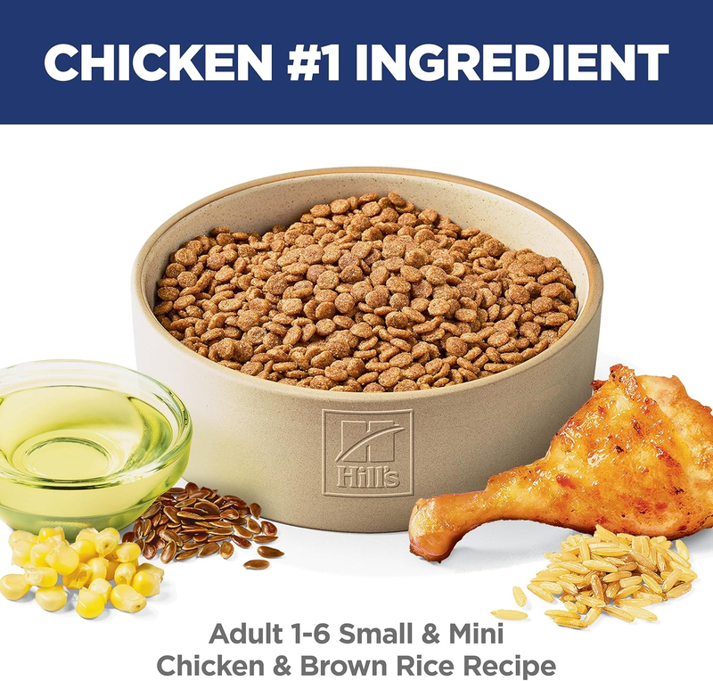 Hill's Science Diet Small & Mini, Adult 1-6, Small & Mini Breeds Premium Nutrition, Dry Dog Food, Chicken & Brown Rice, 4.5 lb Bag : Pet Supplies