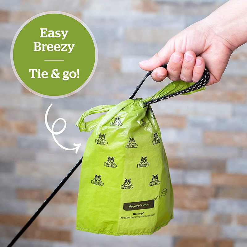Pogi's Dog Poop Bags with Handles Bulk - 900 Unscented Doggy Poop Bags with Easy-Tie Handles - Leak-Proof, Ultra Thick Poop Bags for Dogs, Cat Poop Bags : Pet Supplies
