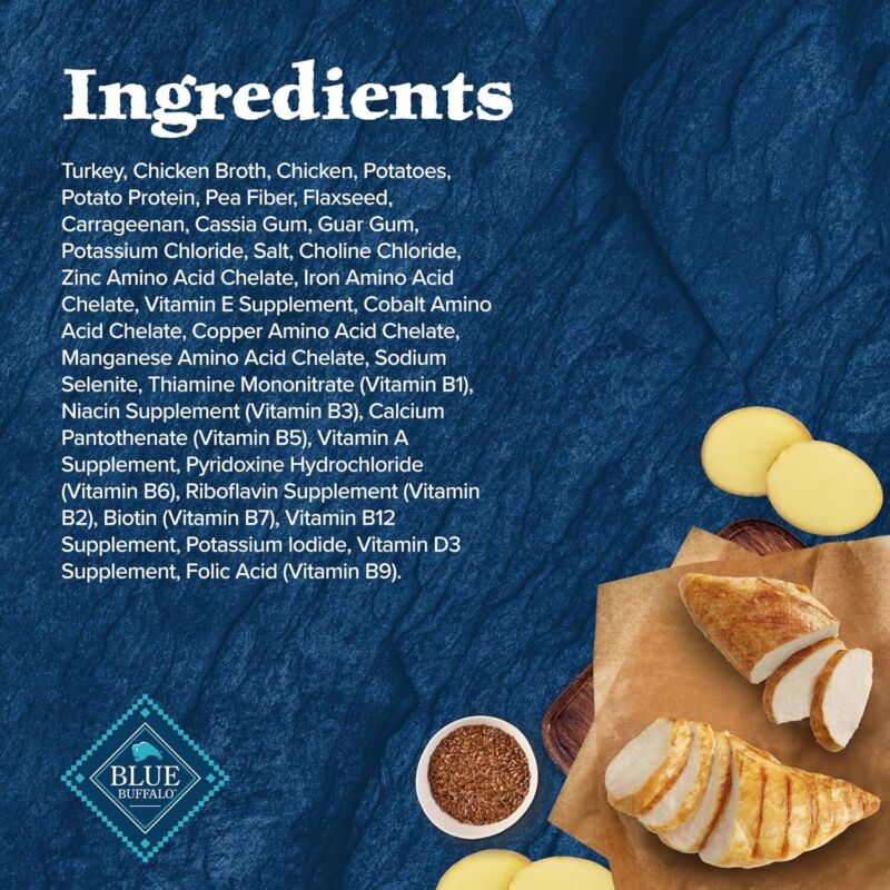 Blue Buffalo Wilderness Natural High Protein Wet Food for Senior Dogs, Turkey & Chicken, 12.5-oz Cans, 12-Count