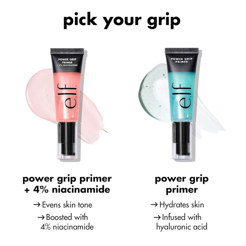 e.l.f. Power Grip Primer, Gel-Based & Hydrating Face Primer For Smoothing Skin & Gripping Makeup, Moisturizes & Primes, 0.811 Fl Oz (24 ml.) : Beauty & Personal Care