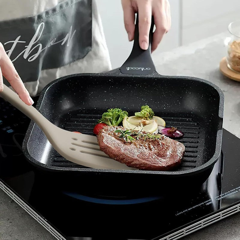 MOACC Silicone Kitchen Utensils Set 13" Heat Resistant BPA-Free Nonstick Light G