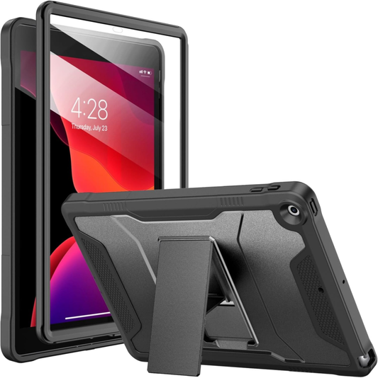 Soke Case for iPad 9th/8th/7th Generation 10.2-Inch (2021/2020/2019 Release), with Built-in Screen Protector and Kickstand, Rugged Full Body Protective Cover for Apple iPad 10.2 Inch - Black : Electronics