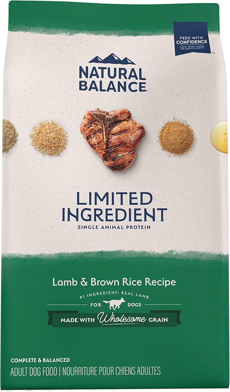 Natural Balance Limited Ingredient Adult Dry Dog Food with Healthy Grains, Lamb & Brown Rice Recipe, 24 Pound (Pack of 1) : Pet Supplies
