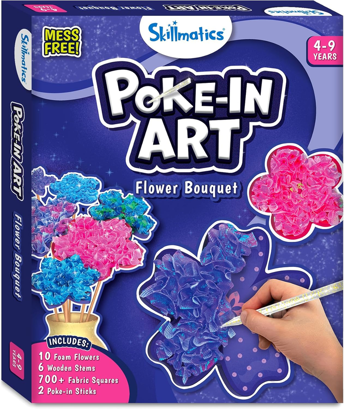 Skillmatics Poke-in Art - Flower Bouquet, Mess-Free Fun for Kids, DIY Craft Kits, Creative Activity, Gifts for Girls & Boys Ages 4, 5, 6, 7, 8, 9 : Toys & Games