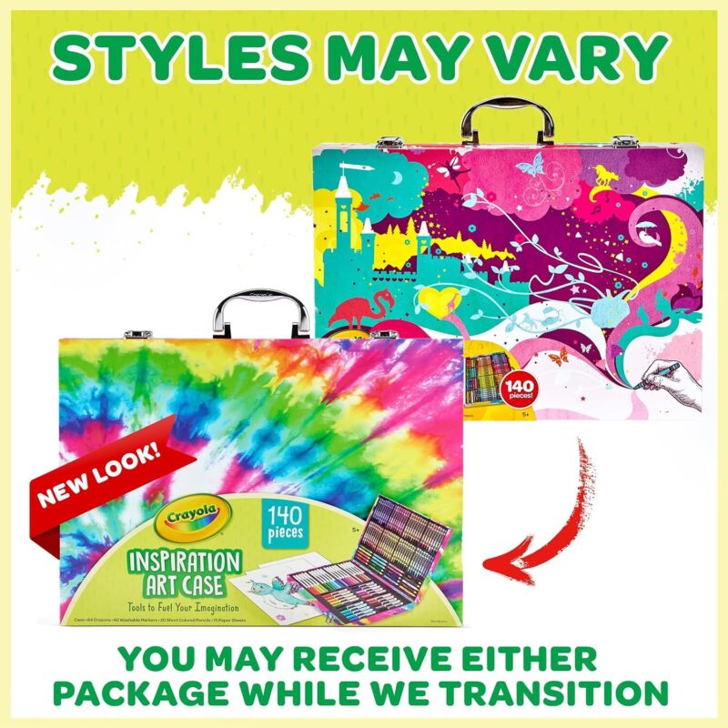 Crayola Inspiration Art Case Coloring Set - Tie-Dye (140ct), Art Supplies Set For Kids, Easter Basket Stuffer, Gift for Girls & Boys, Ages 5+ [Amazon Exclusive] : Toys & Games