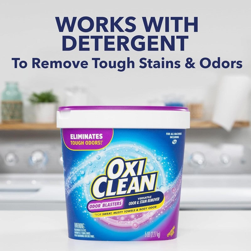 OxiClean Odor Blasters Versatile Odor and Stain Remover Powder, 5 lb : Health & Household