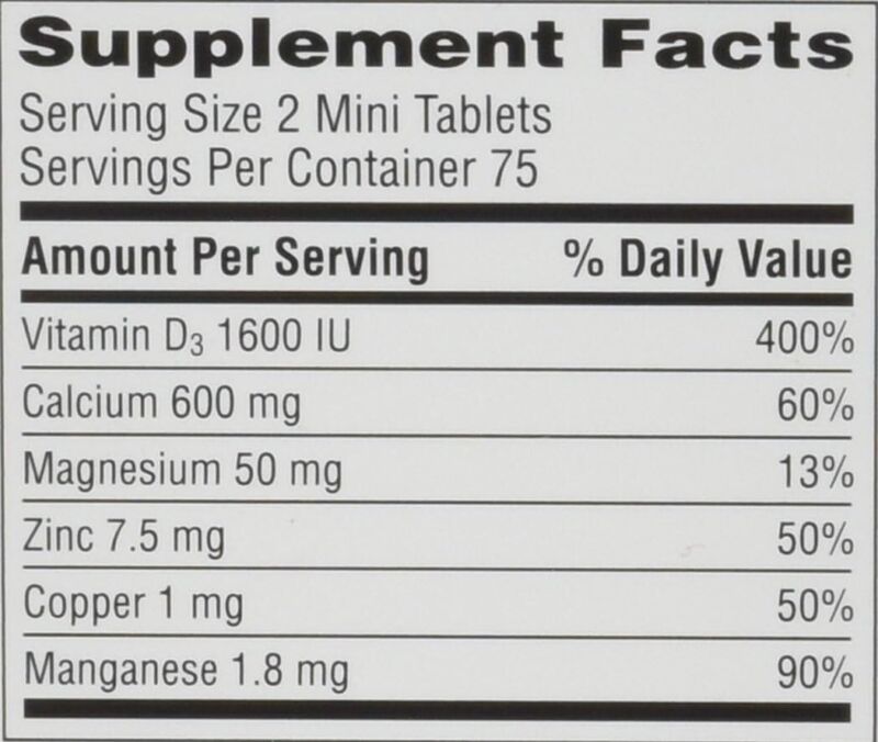 Caltrate Minis 600 Plus D3 Plus Minerals Calcium and Vitamin D Supplement Tablets, Bone Health and Mineral Supplement for Adults - 150 Count : Health & Household