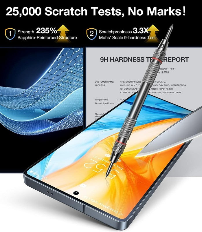 UltraGlass Unbreak 9H+ Glass for Samsung Galaxy S25 Ultra Screen Protector [Military Grade Shatterproof & Longest Durable] Galaxy Screen Protector S25 Ultra Tempered Glass Full Coverage, 2 Pack : Cell Phones & Accessories