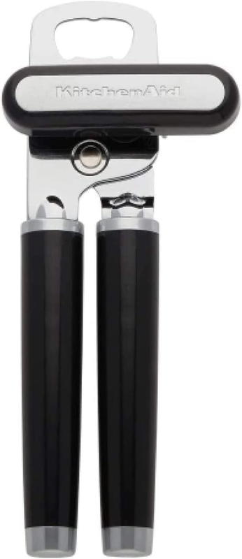 KitchenAid Classic Multifunction Can Opener and Bottle Opener Easy to Use, Razor Sharp Stainless Steel Cutting Wheel, Soft Ergonomic Handles, Black : Home & Kitchen