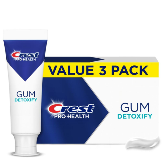 Crest Pro-Health Gum Detoxify Deep Clean Toothpaste, 4.8 oz Pack of 3 - Anticavity, Antibacterial Flouride Toothpaste, Clinically Proven, Gum and Enamel Protection, Plaque Control : Health & Household
