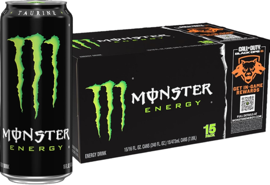 Monster Energy Drink, Green, Original, 16 Ounce (Pack of 15) : Grocery & Gourmet Food