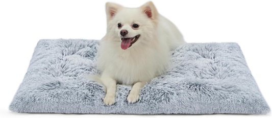 WAYIMPRESS Medium Dog Bed Crate Pad Mat for Cages Washable Bed for Medium Small Size Dog Soft Kennel Pad Anti-Slip Pet Bed,30" x 20",Grey : Pet Supplies