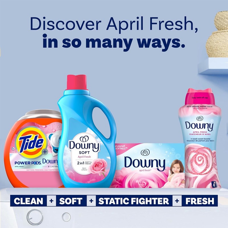 Downy Fabric Softener Liquid, April Fresh Scent, 111 fl oz, 150 Loads : Health & Household
