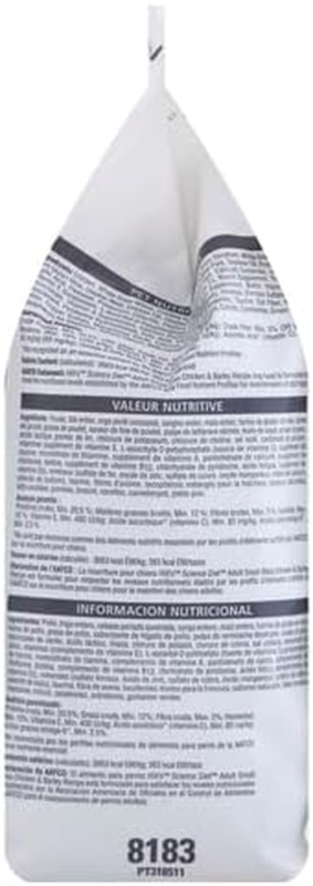 Hill's Science Diet Adult 1-6, Adult 1-6 Premium Nutrition, Small Kibble, Dry Dog Food, Chicken & Barley, 5 lb Bag : Pet Supplies