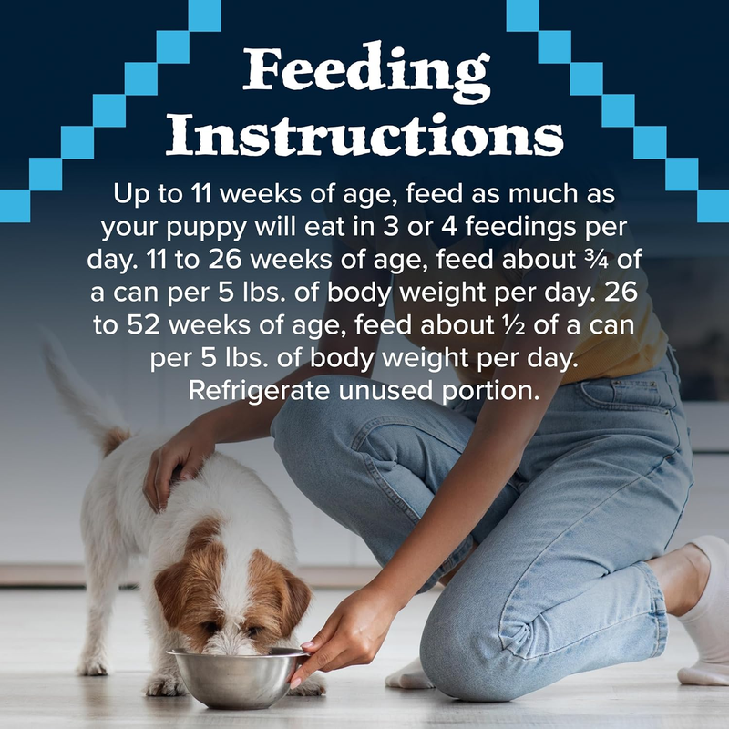 Blue Buffalo Wilderness Natural High-Protein & Grain-Free Wet Food for Puppies, Turkey & Chicken, 12.5-oz. Cans, 12 Count