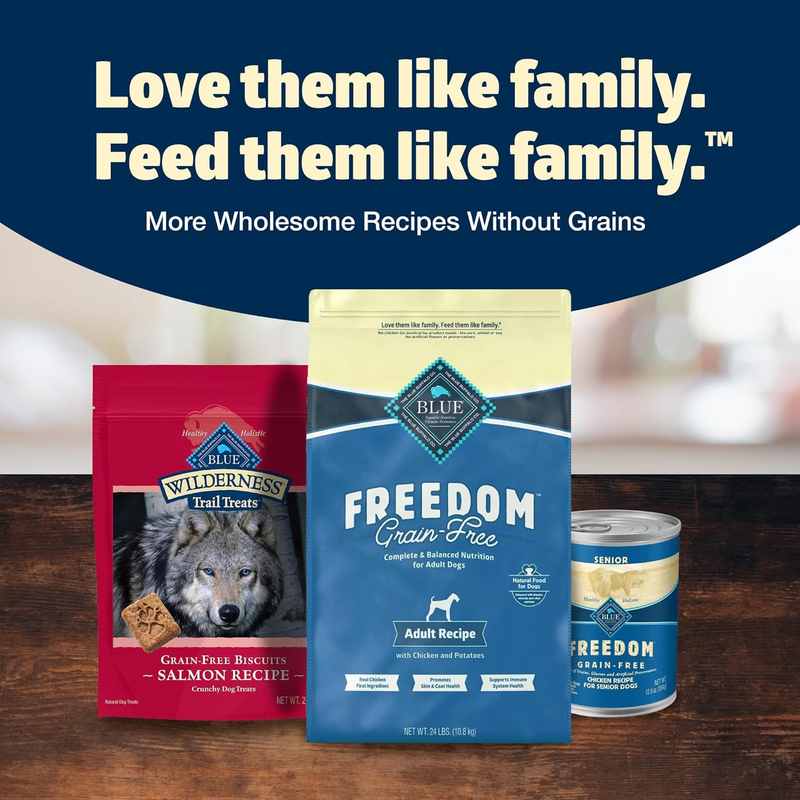 Blue Buffalo Wilderness Trail Treats Crunchy Dog Biscuits Grain-Free and High-Protein Dog Treats, Turkey Recipe 36-oz Box