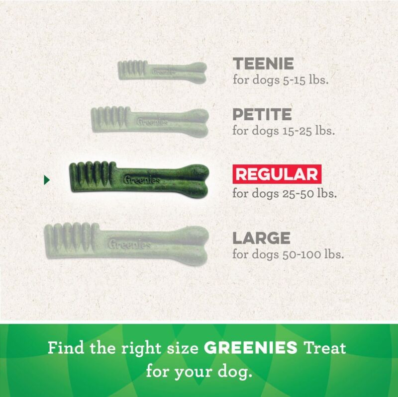 Greenies Original Regular Natural Dog Dental Care Dog Treats (36 Treats)