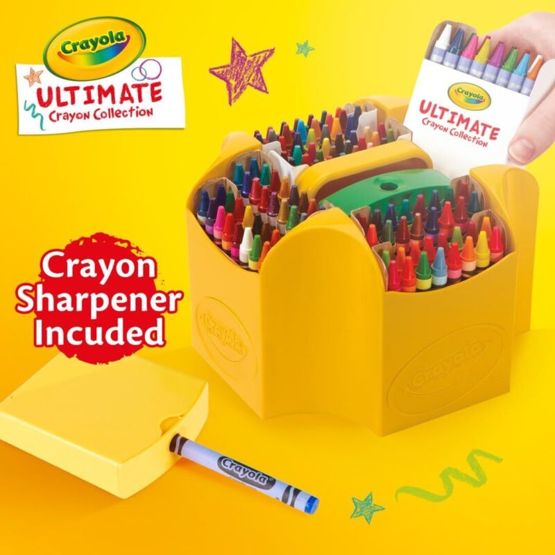 Crayola Ultimate Crayon Box Collection (152ct), Bulk Kids Crayon Caddy, Classic & Glitter Colors, Coloring Book Supplies, Gift for Kids : Toys & Games