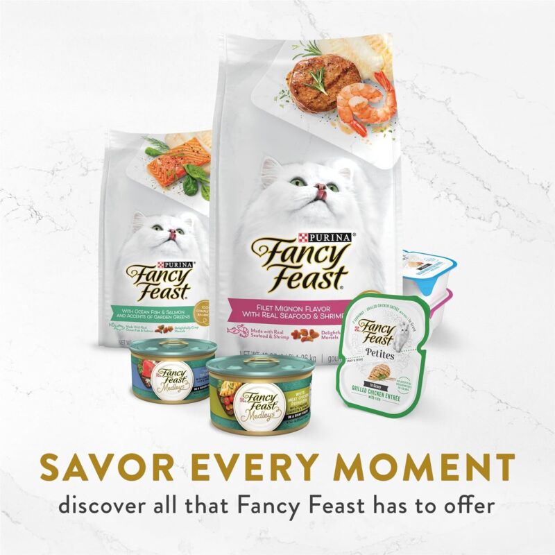 Purina Fancy Feast Appetizers Lickable Grain Free Wet Cat Food Topper Wild Alaskan Salmon Appetizer - (Pack of 10) 1.1 oz. Trays : Pet Supplies