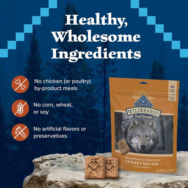 Blue Buffalo Wilderness Wild Bones Grain-Free Dental Chews Dog Treats, Medium, 10-oz Bag