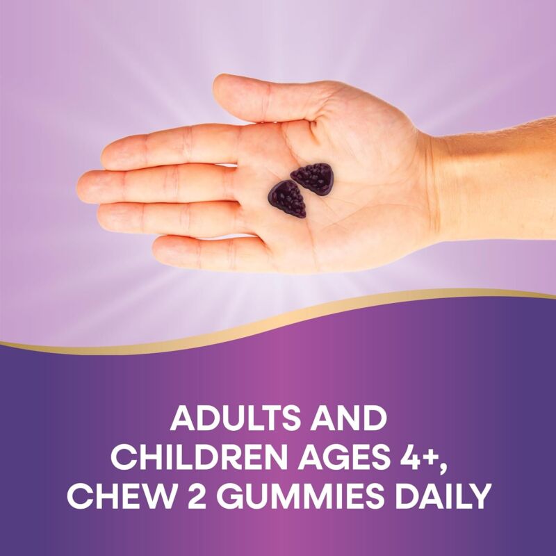 Nature’s Way Sambucus Elderberry Immune Gummies, Daily Immune Support for Kids and Adults*, with Vitamin C, Vitamin D3, Zinc, Gluten Free, Vegetarian, 60 Gummies (Packaging May Vary) : Health & Household