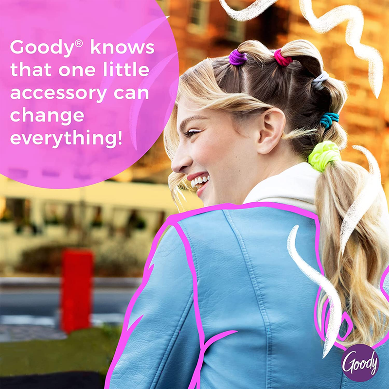 Goody Ouchless Elastic Hair Ties - 30 Ct, Black, 4MM Rubber Bands for Hair, Pain-Free Hair Accessories for Women & Men, Made for Long-Lasting Braids, Ponytails & More, All Hair Types : Beauty & Personal Care