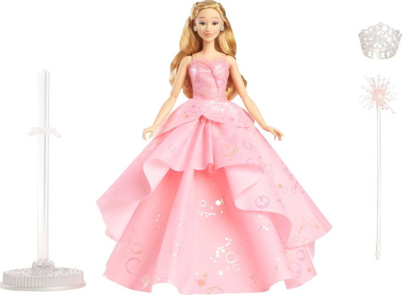 Mattel Universal Wicked Deluxe Glinda Fashion Doll & Accessories Including Crown & Scepter, Movie-Inspired Look with Posability : Ariana Grande: Toys & Games