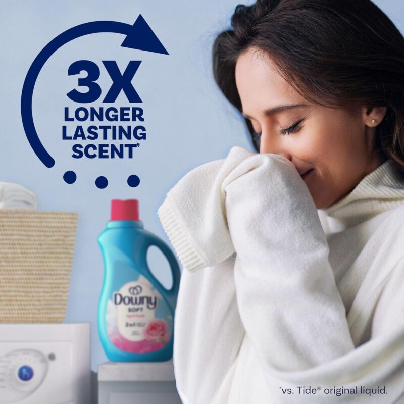 Downy Fabric Softener Liquid, April Fresh Scent, 111 fl oz, 150 Loads : Health & Household