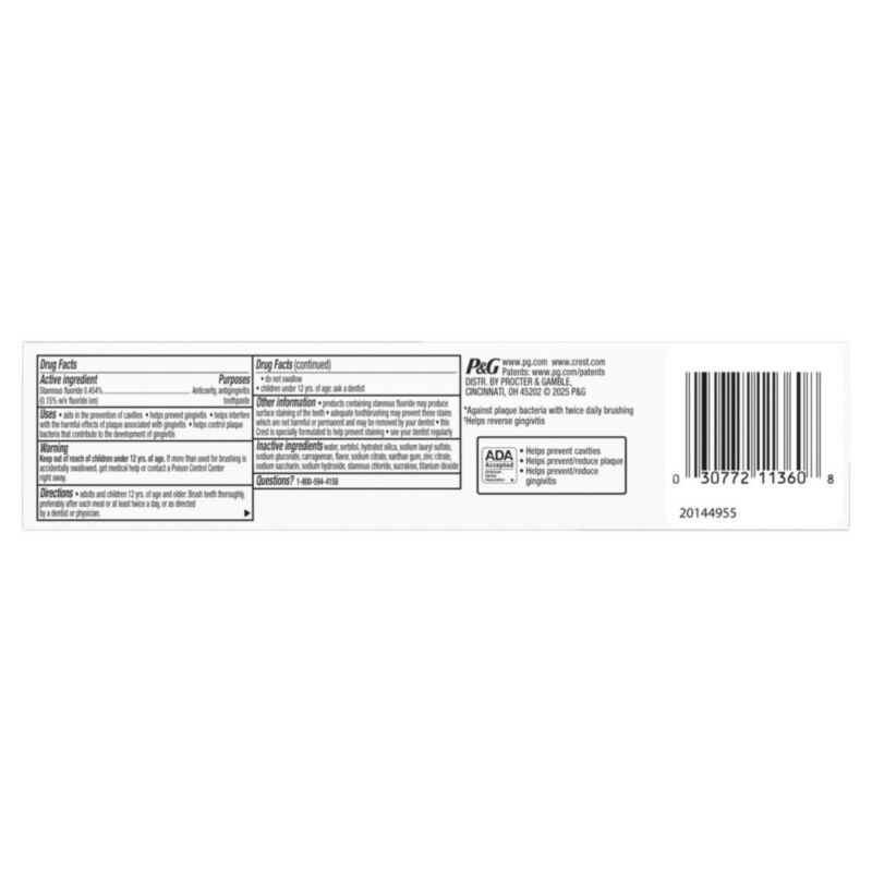 Crest Pro-Health Gum Detoxify Deep Clean Toothpaste, 4.8 oz Pack of 3 - Anticavity, Antibacterial Flouride Toothpaste, Clinically Proven, Gum and Enamel Protection, Plaque Control : Health & Household