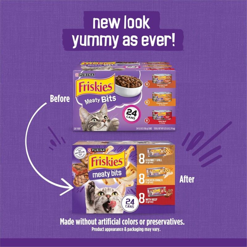 Purina Friskies Gravy Wet Cat Food Variety Pack, Meaty Bits - (24) 5.5 Oz.