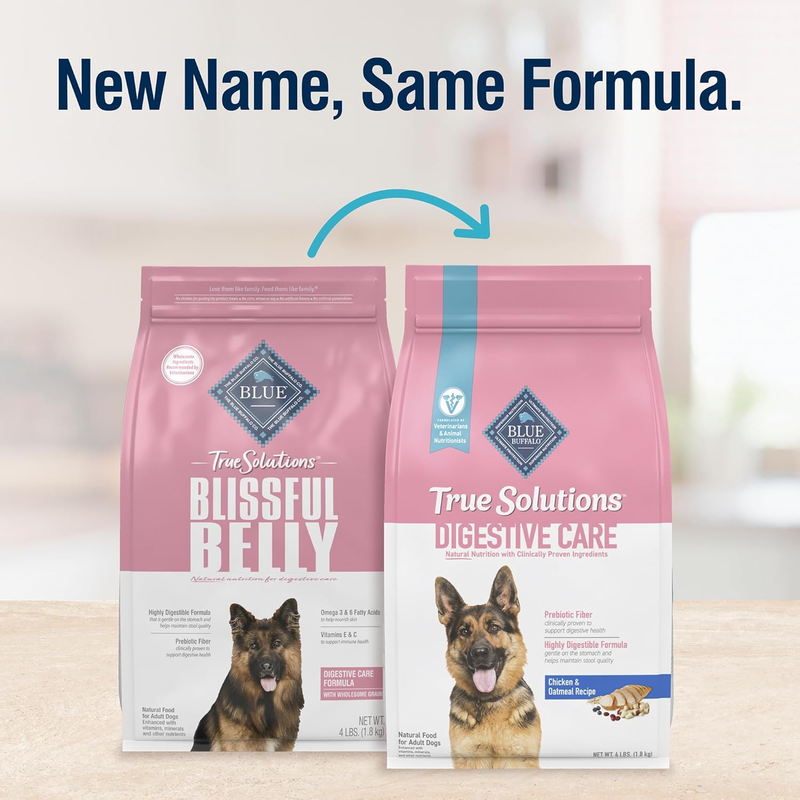 Blue Buffalo True Solutions Digestive Care Natural Dry Dog Food for Adult Dogs, Chicken, 24-lb. Bag