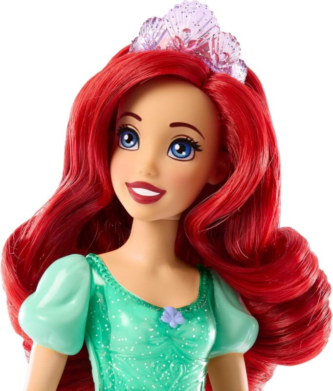 Mattel Disney Princess Toys, Ariel Fashion Doll, Sparkling Look with Red Hair, Blue Eyes & Tiara Accessory, Inspired by The Little Mermaid Movie : Toys & Games