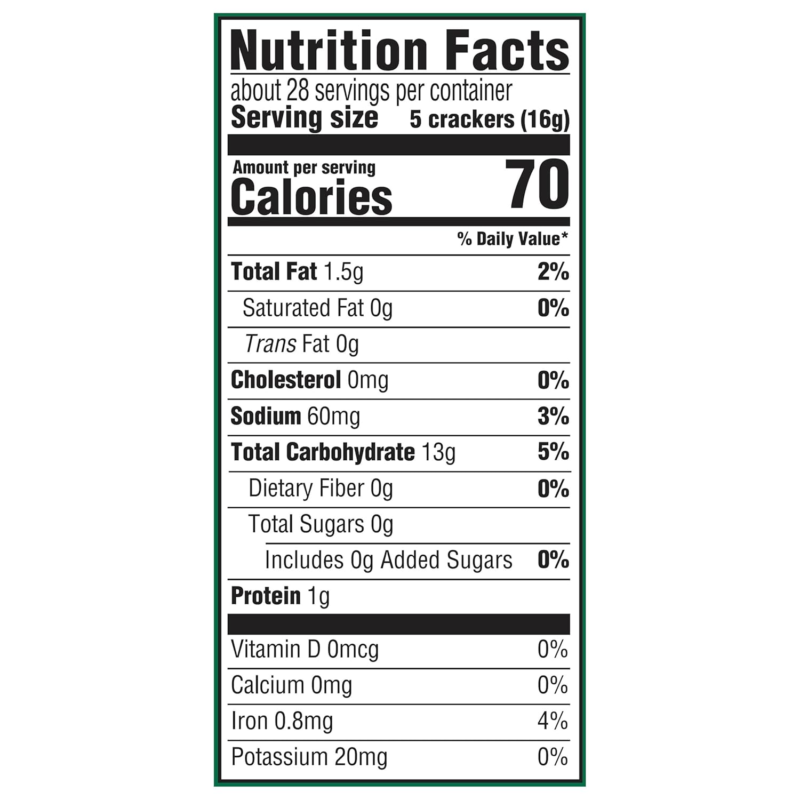 Unsalted Tops Saltine Crackers, 16 Oz