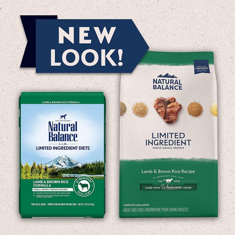 Natural Balance Limited Ingredient Adult Dry Dog Food with Healthy Grains, Lamb & Brown Rice Recipe, 24 Pound (Pack of 1) : Pet Supplies