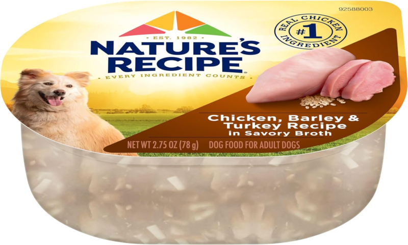 Nature's Recipe Wet Dog Food, Chicken & Turkey in Broth Recipe, 2.75 Ounce Cup (Pack of 12)