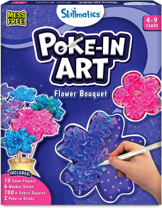 Skillmatics Poke-in Art - Flower Bouquet, Mess-Free Fun for Kids, DIY Craft Kits, Creative Activity, Gifts for Girls & Boys Ages 4, 5, 6, 7, 8, 9 : Toys & Games