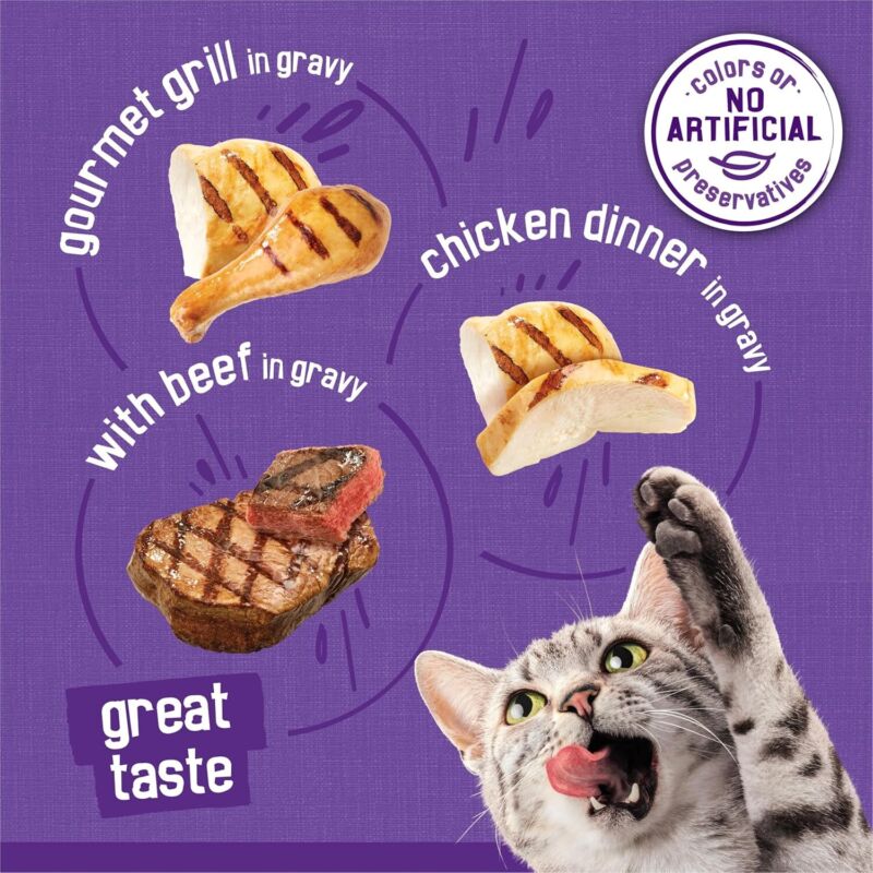 Purina Friskies Gravy Wet Cat Food Variety Pack, Meaty Bits - (24) 5.5 Oz.