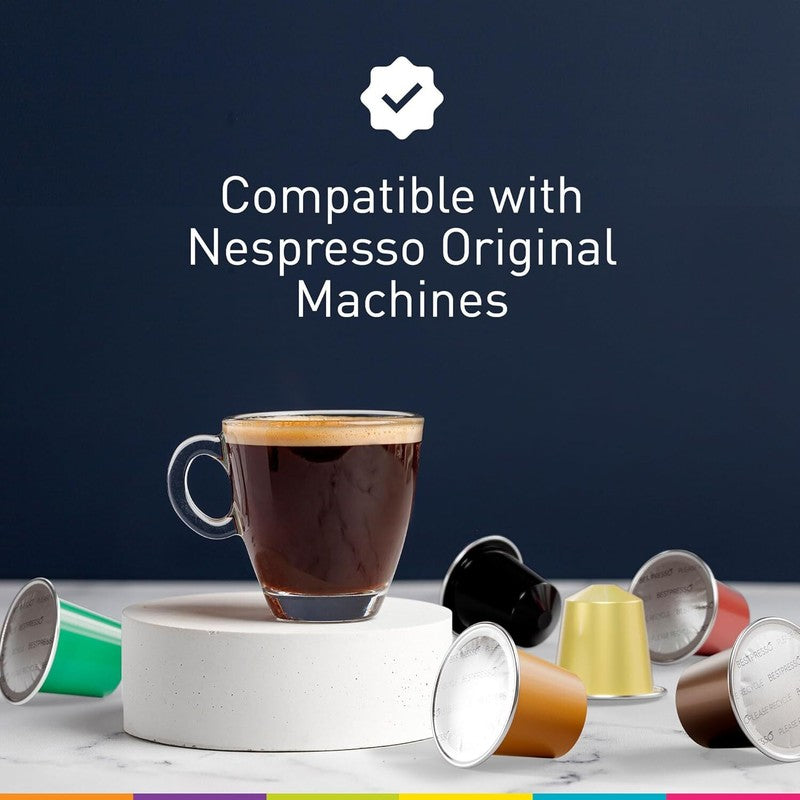 Organic USDA Café Romano Coffee Aluminum Espresso Pods For Nespresso Original Machine 100 Pack Italian Espresso Coffee (Variety pack) : Grocery & Gourmet Food