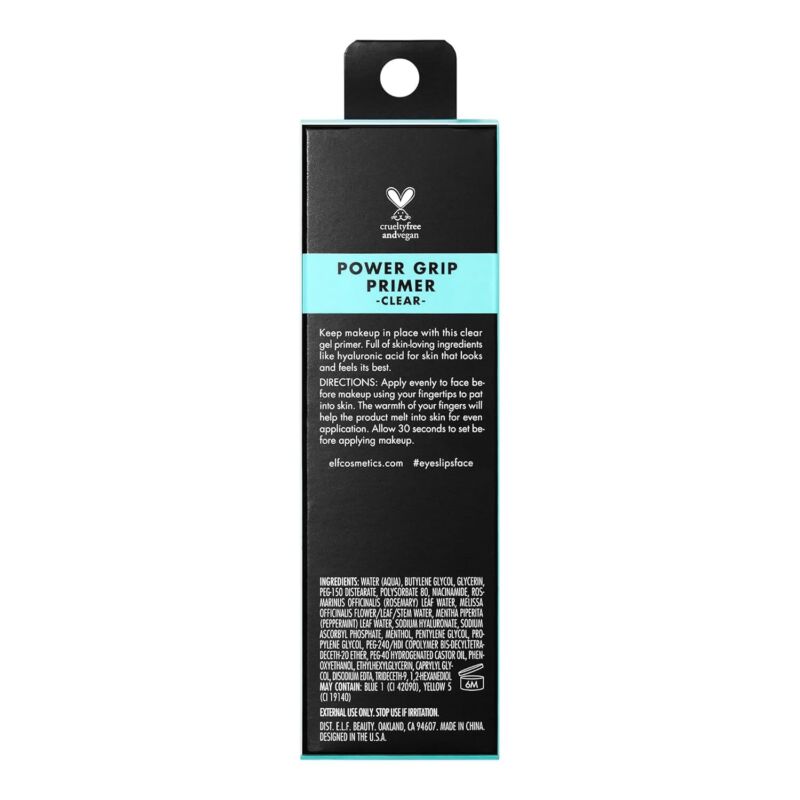 e.l.f. Power Grip Primer, Gel-Based & Hydrating Face Primer For Smoothing Skin & Gripping Makeup, Moisturizes & Primes, 0.811 Fl Oz (24 ml.) : Beauty & Personal Care