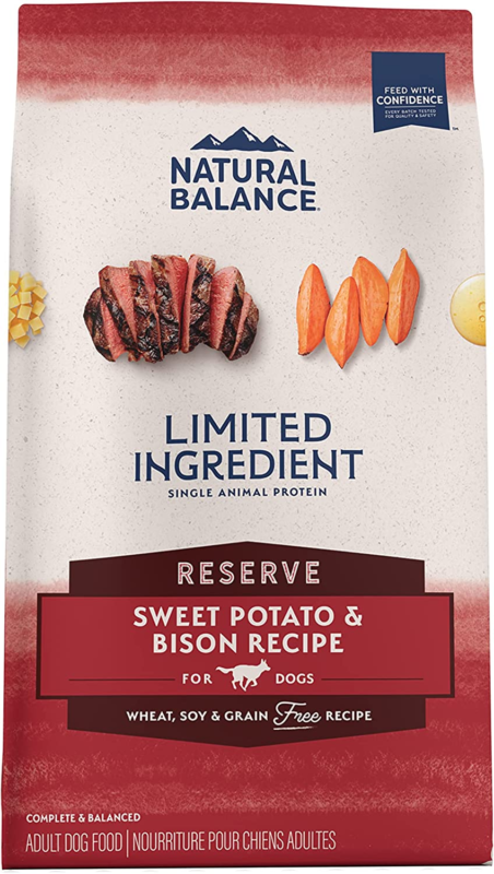 Natural Balance Limited Ingredient Adult Grain-Free Dry Dog Food, Reserve Sweet Potato & Bison Recipe, 4 Pound (Pack of 1) : Pet Supplies